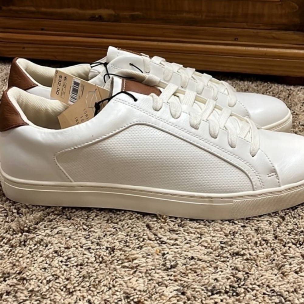 Steve Madden NYC Men's White Lace Up Court Sneakers Tennis Causal Shoes
